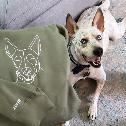 Custom Embroidered Pet T-shirt With Pet Photo-Gift For Pet Owners