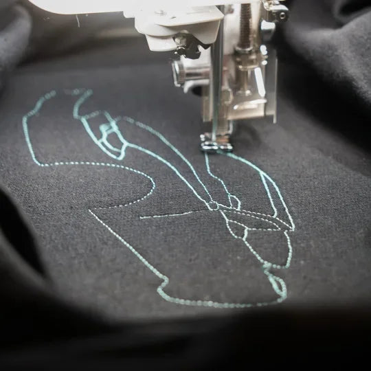 Customized Outline Portrait Car Embroidered Sweatshirt