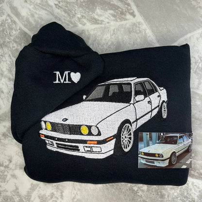 Custom Car Embroidered Crewneck & Hoodies – The Perfect Gift for Dad or Husband!