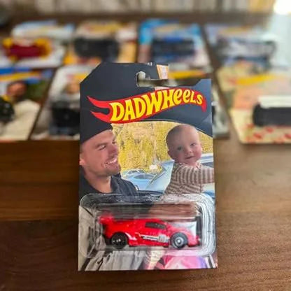 Custom Retro Dad Wheels Packaging Car Gift