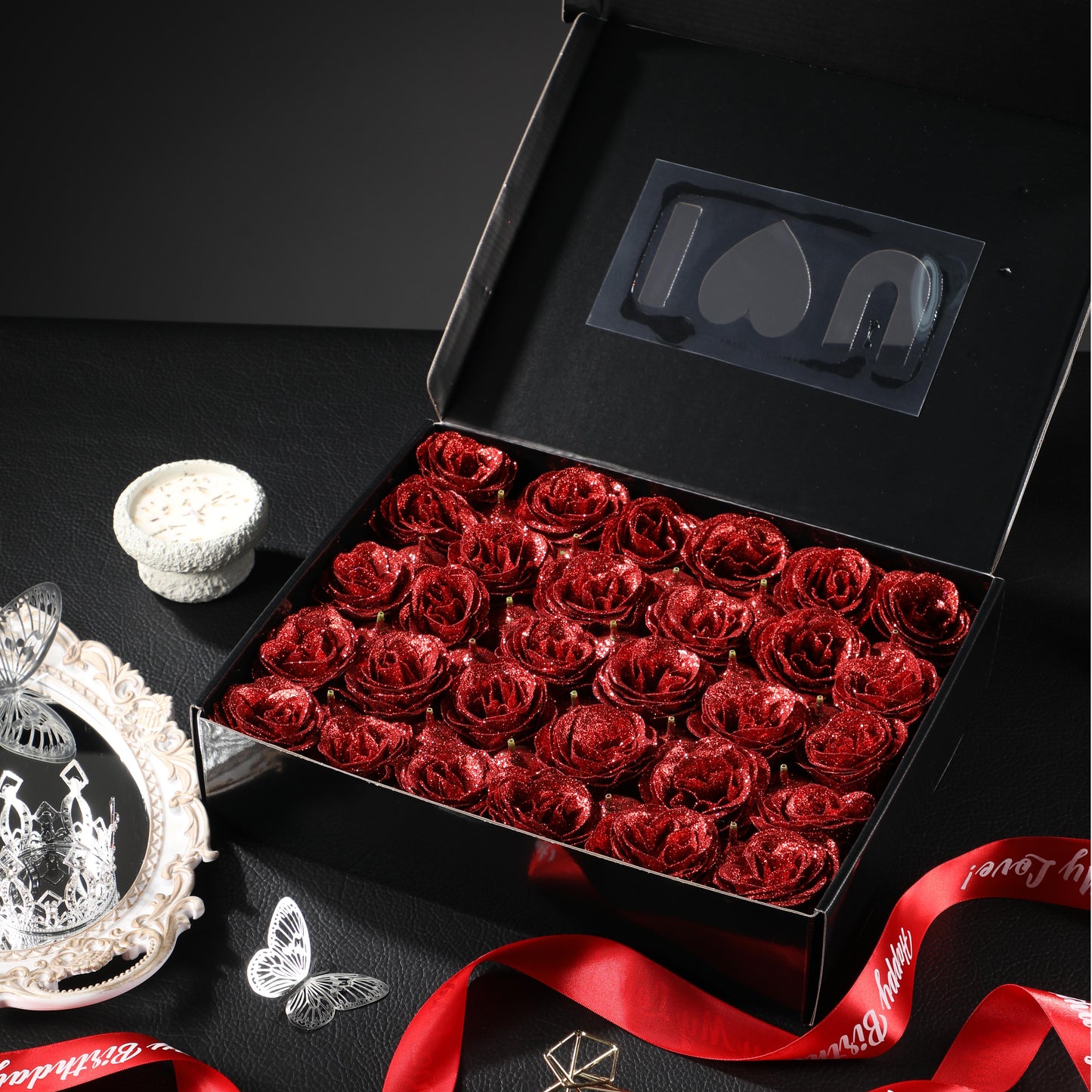 💕Glitter Rose Bouquet💕 - Best Gift to Couples (Never Wither)