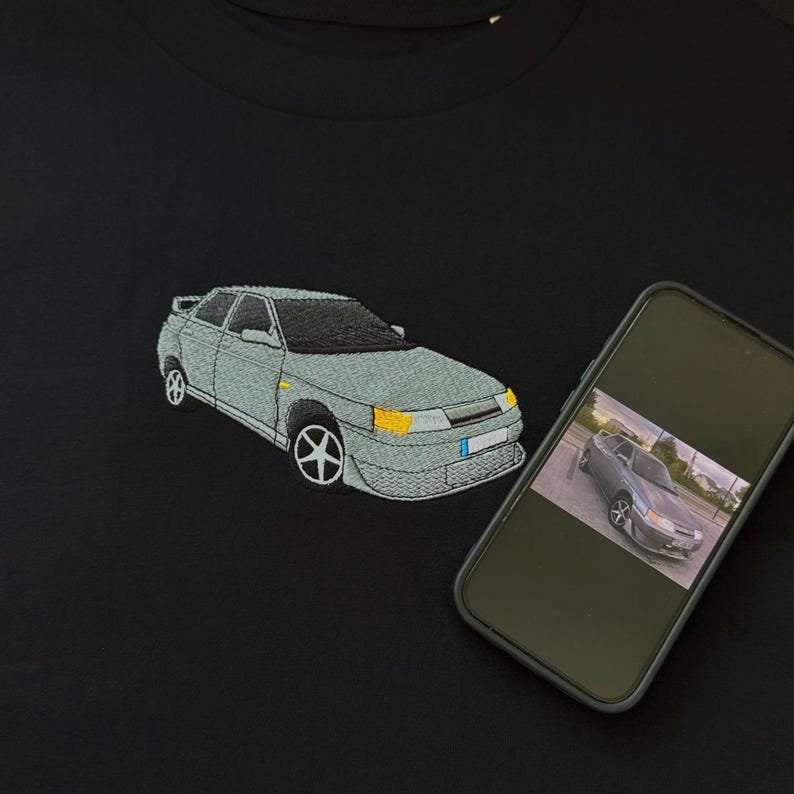 Customized Car Embroidered Hoodies (Refined Embroidery)