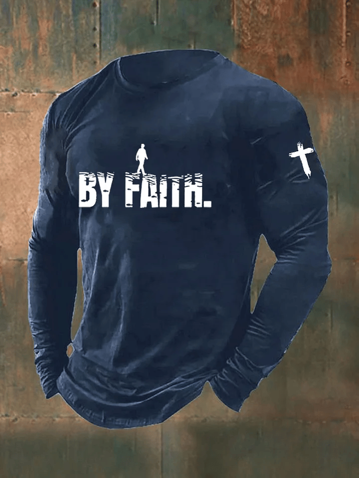Men's Walk By Faith  Printed Shirt