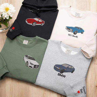 Customized Car Embroidered Sweatshirt