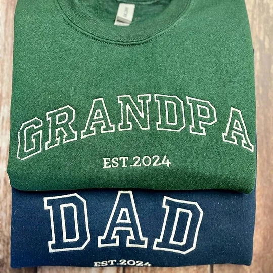 Custom Embroidered DAD Sweatshirt, Father's Day Gift