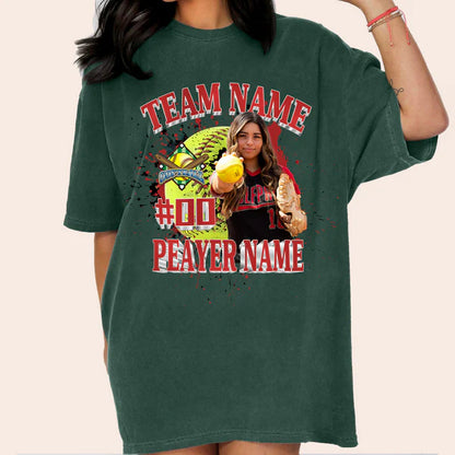 Baseball/Football/Soccer/Softball/Hockey Shirt Personalized Photo Shirt Custom Sports Mom Football Season Ball