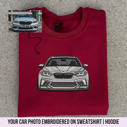 Custom Car Embroidered Crewneck & Hoodies – The Perfect Gift for Dad or Husband!