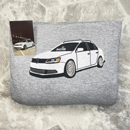 Custom Car Embroidered Crewneck & Hoodies – The Perfect Gift for Dad or Husband!