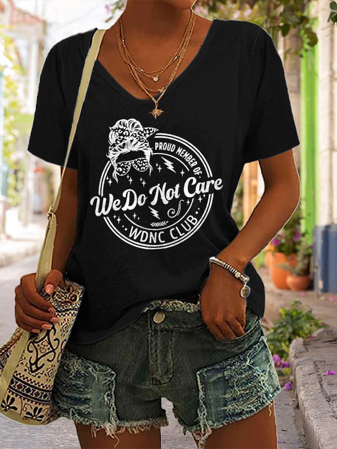 🔥Buy 3 Get 15% Off🔥V-Neck Retro Funny Proud Member Of WDNC Club Menopause Perimenopause Print T-Shirt