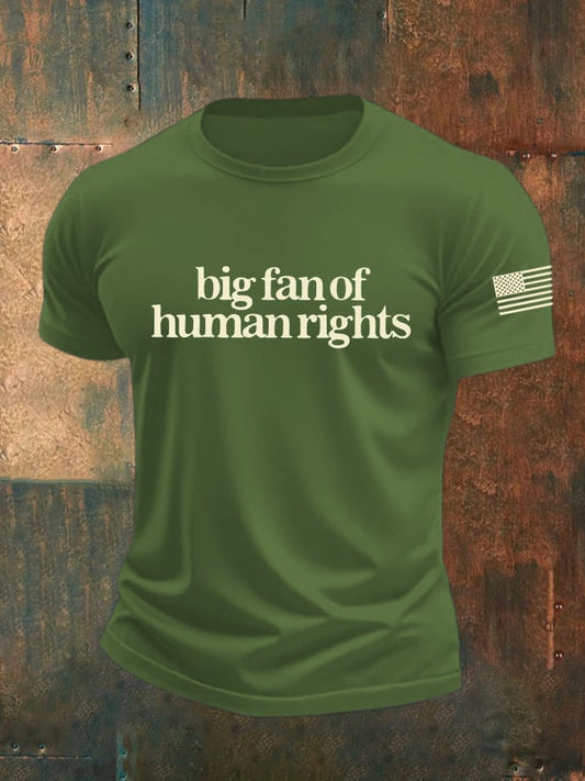 🔥Buy 3 Get 15% Off🔥Men's Casual Big Fan of Human Rights T-shirt