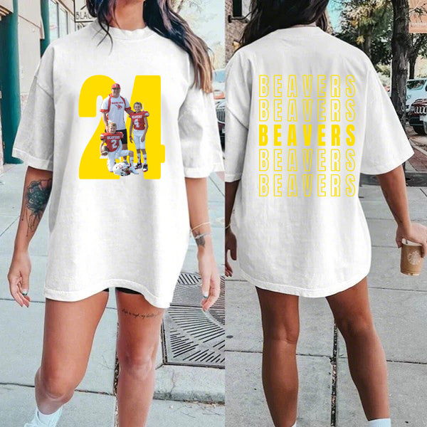 Custom Game Day Tee with Multi-Person Photo – Perfect for Football Fans