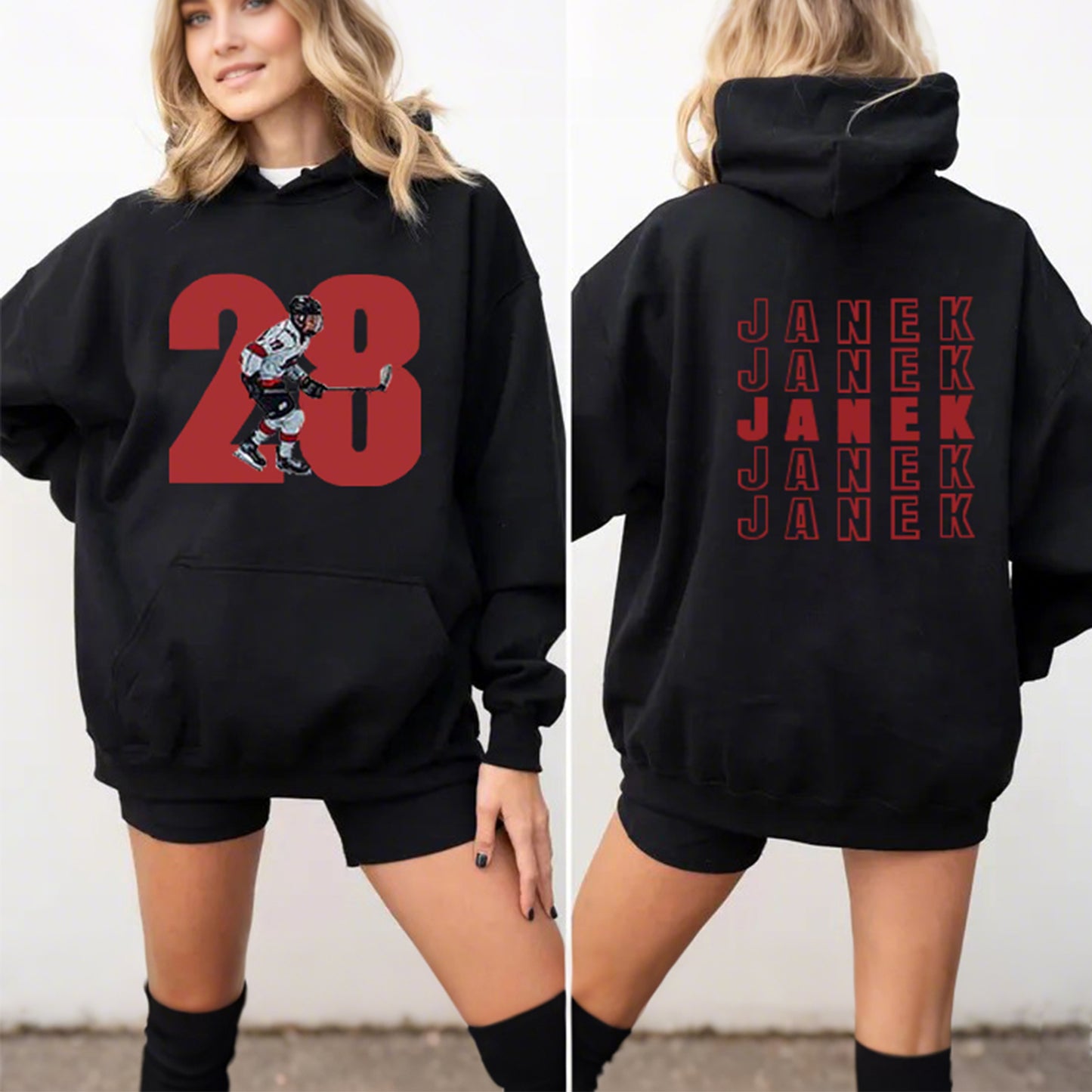 Custom Hockey Personalize Cheer Tee- Custom Photo & Number & Name Print Sport Shirt