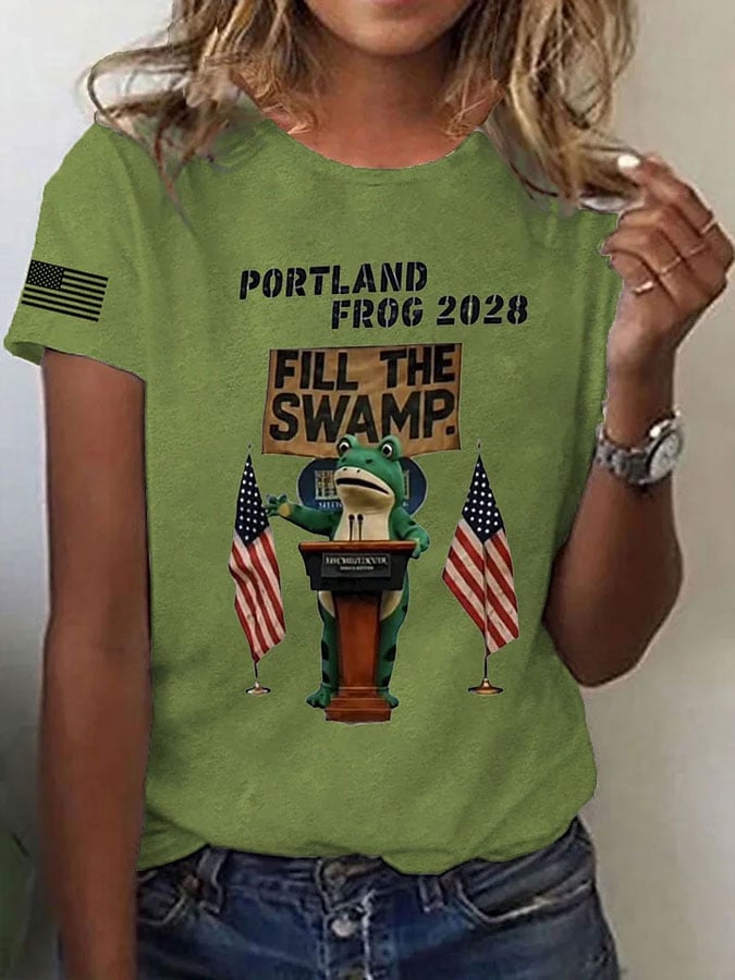 🔥Buy 3 Get 15% Off🔥Women's Portland Frog Casual Short-Sleeved T-Shirt
