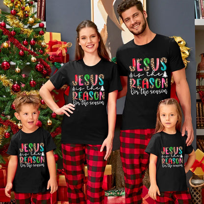 Jesus is the Reason for the Season Faith Christmas Family Matching Shirts