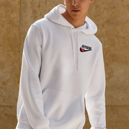 Loversdovey Boyfriend & Girlfriend Hoodies Roman Numeral Embroidered Sweatshirt