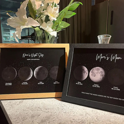 Custom Moon Night Sky Print Mother's Day Family Gift