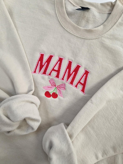 Custom Embroidered Mama Sweatshirt - Mothers day gift - Spring Clothing