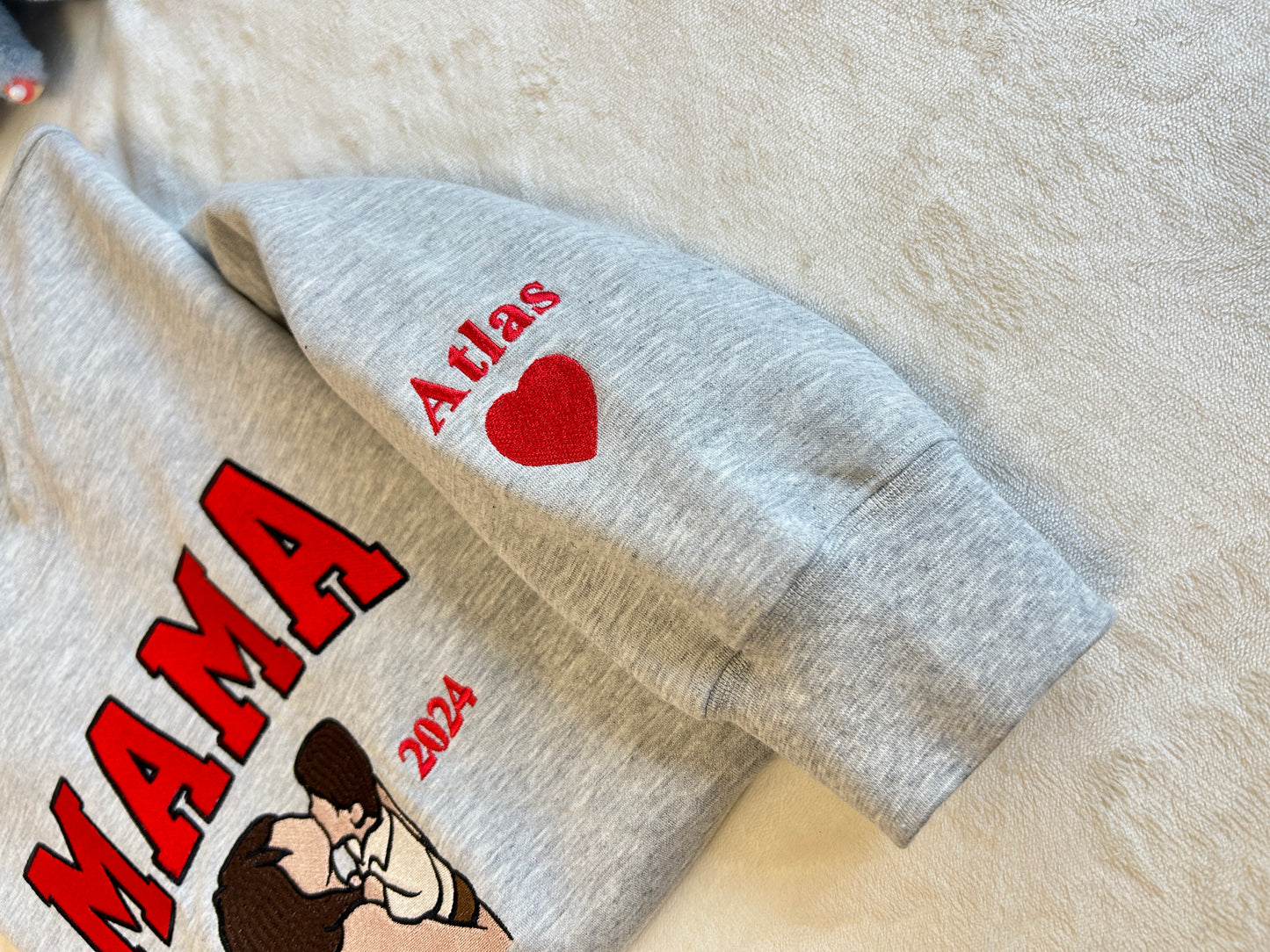 Custom Dad Photo Embroidery with nickname T-shirt/ Sweatshirt /Hoodie