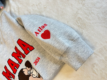 Custom Dad Photo Embroidery with nickname T-shirt/ Sweatshirt /Hoodie