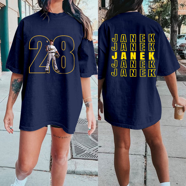 Custom Softball Personalize Cheer Tee- Custom Photo & Number & Name Print Sport Shirt