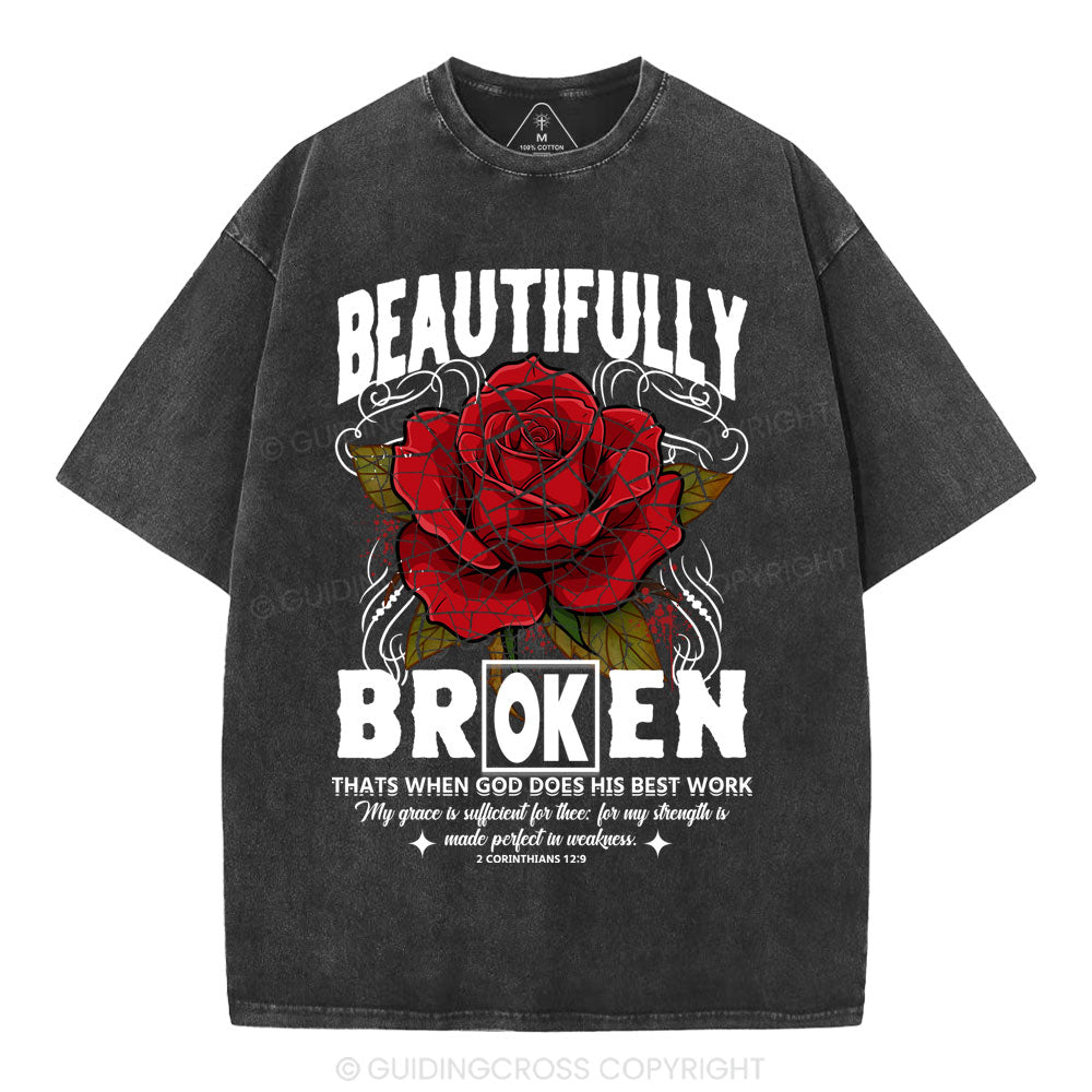 Beautifully Broken Christian Washed T-Shirt