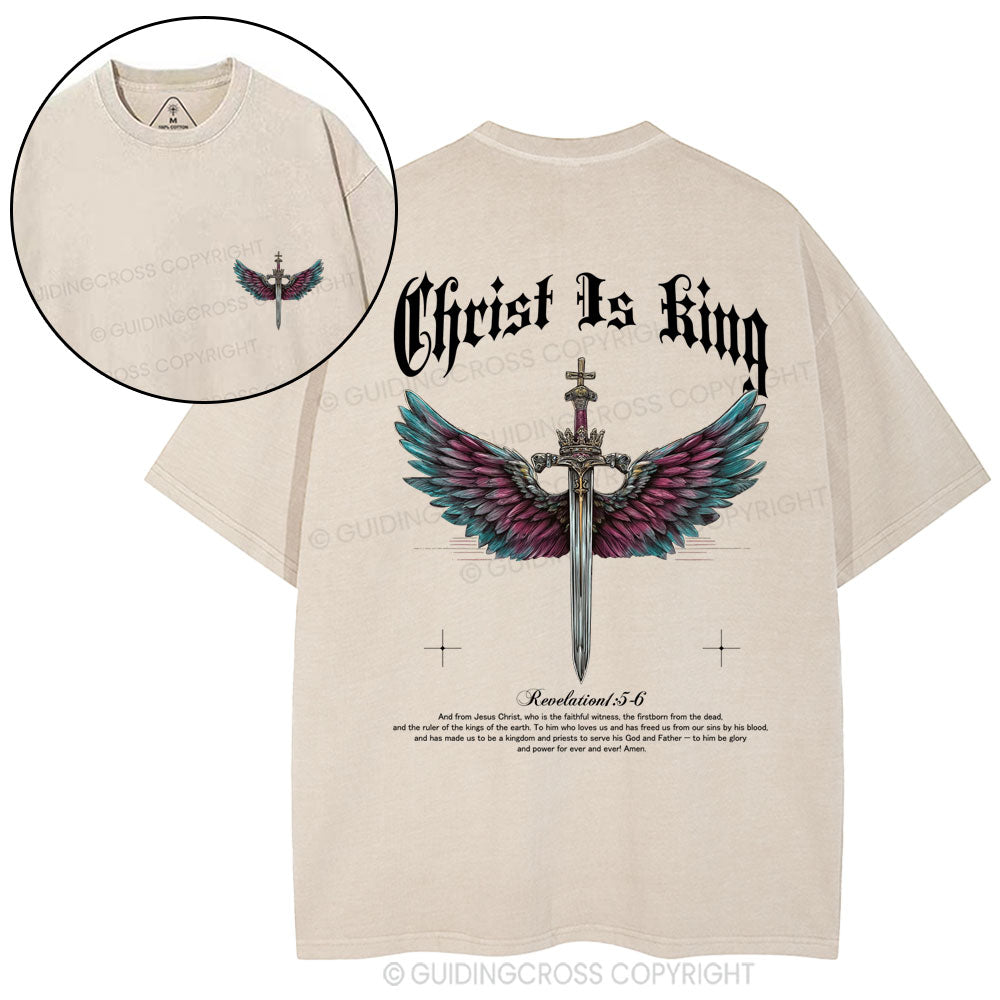 Christ Is King Christian Washed T-Shirt
