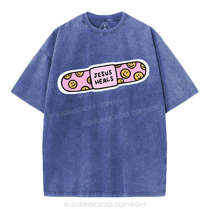 Jesus Heals Christian Washed T-Shirt
