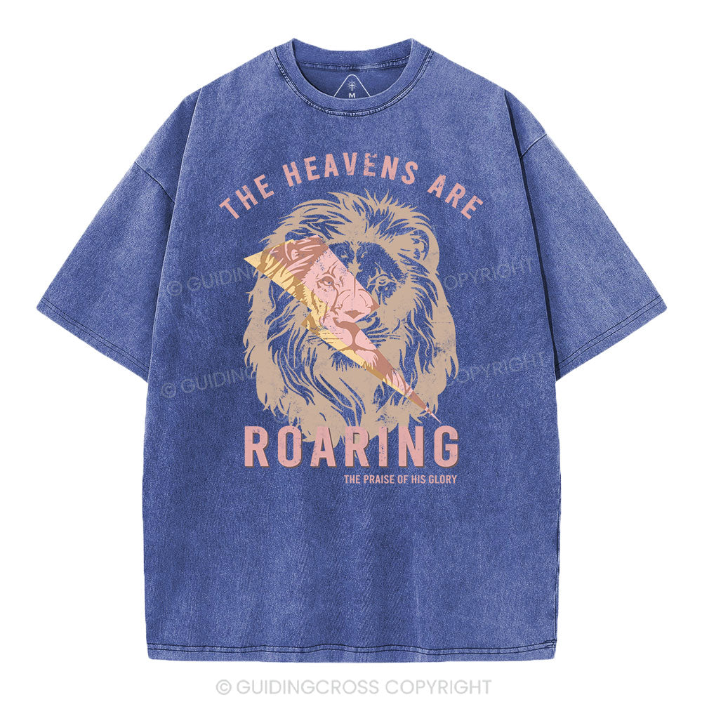 The Heavens Are Roaring Christian Washed T-Shirt