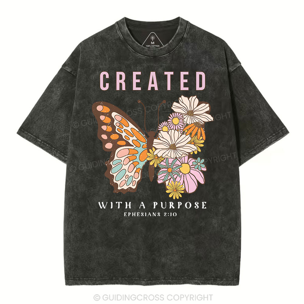 Created With Purpose Christian Washed T-Shirt