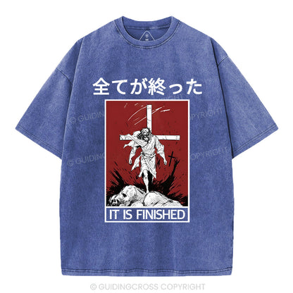 It Is Finished Christian Washed T-Shirt