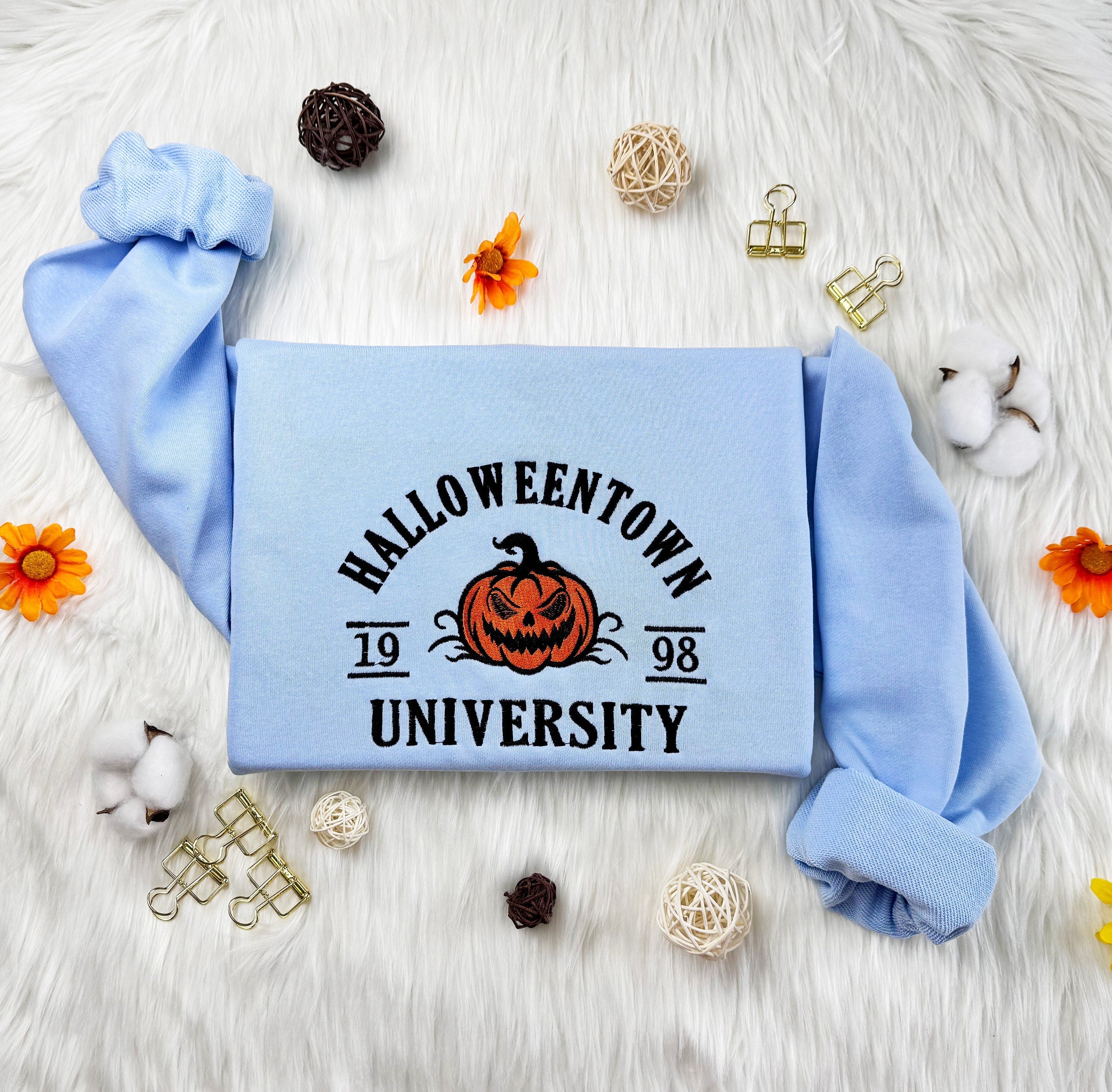 Custom Embroidered Halloween town Est 1998 Sweatshirt | Halloween town University Gift