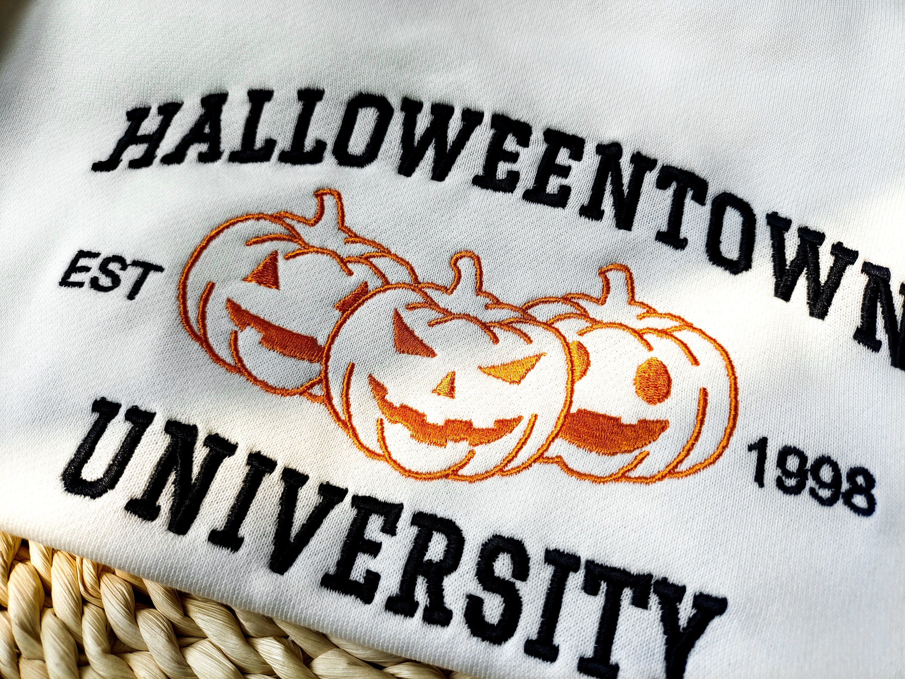 Custom Embroidered Halloween Town University Sweatshirt | Halloween Gift