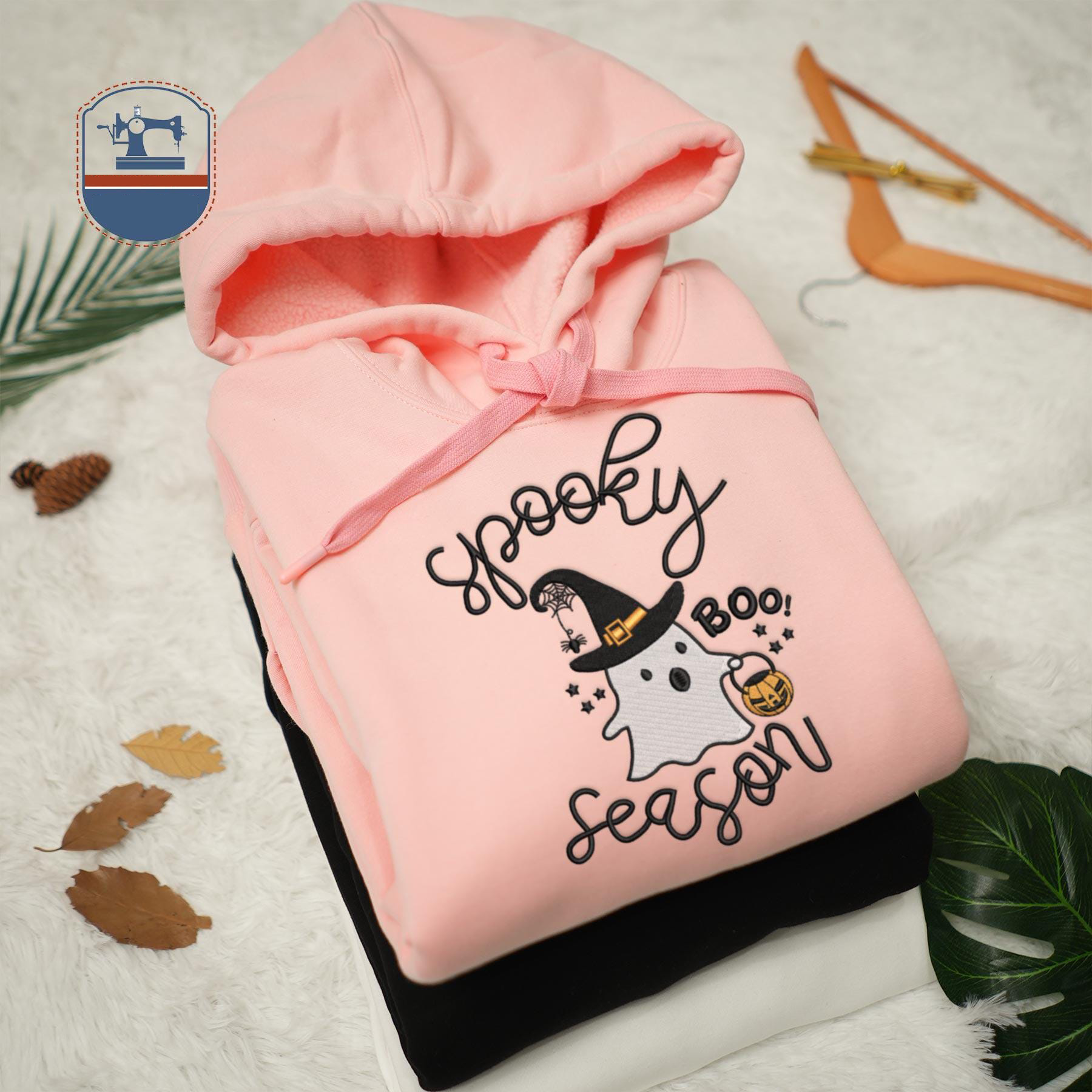 Custom Embroidered Halloween Spooky Witch Season Sweatshirt | Halloween Gift