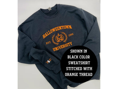 Custom Embroidered Halloween Halloweentown Pumpkin 1998 University Sweatshirt | Halloween Gift