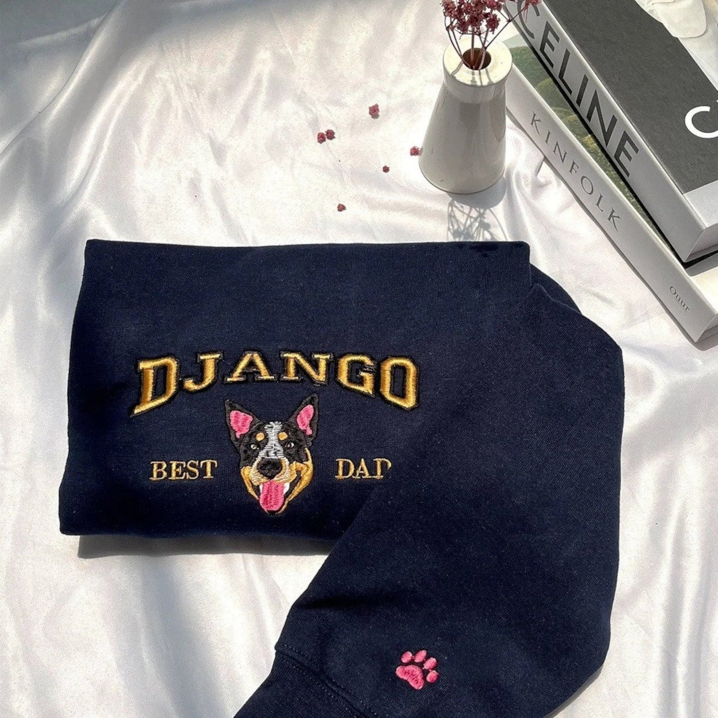 Custom Embroidered Cat From Your Photo Sweatshirt | Gift For Pet Lover