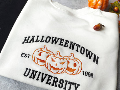Custom Embroidered Halloween Town University Sweatshirt | Halloween Gift