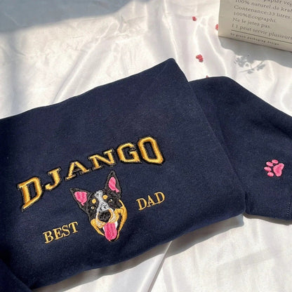 Custom Embroidered Cat From Your Photo Sweatshirt | Gift For Pet Lover