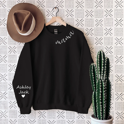 Minimalist Mama Est Sweatshirt, Personalized Mother's Day Gift