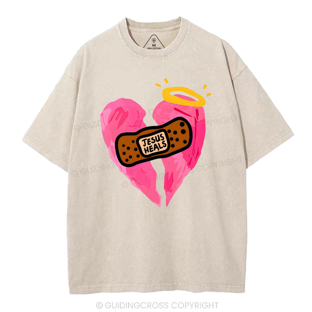 Jesus Heals Christian Washed T-Shirt