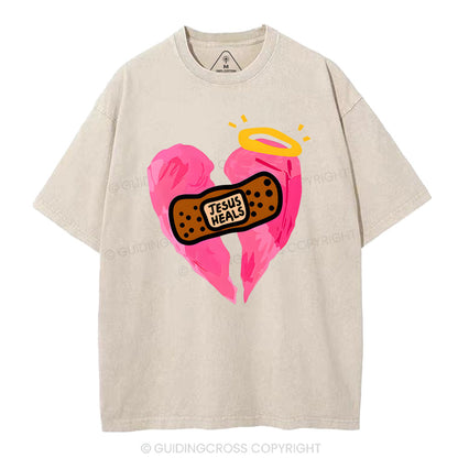 Jesus Heals Christian Washed T-Shirt