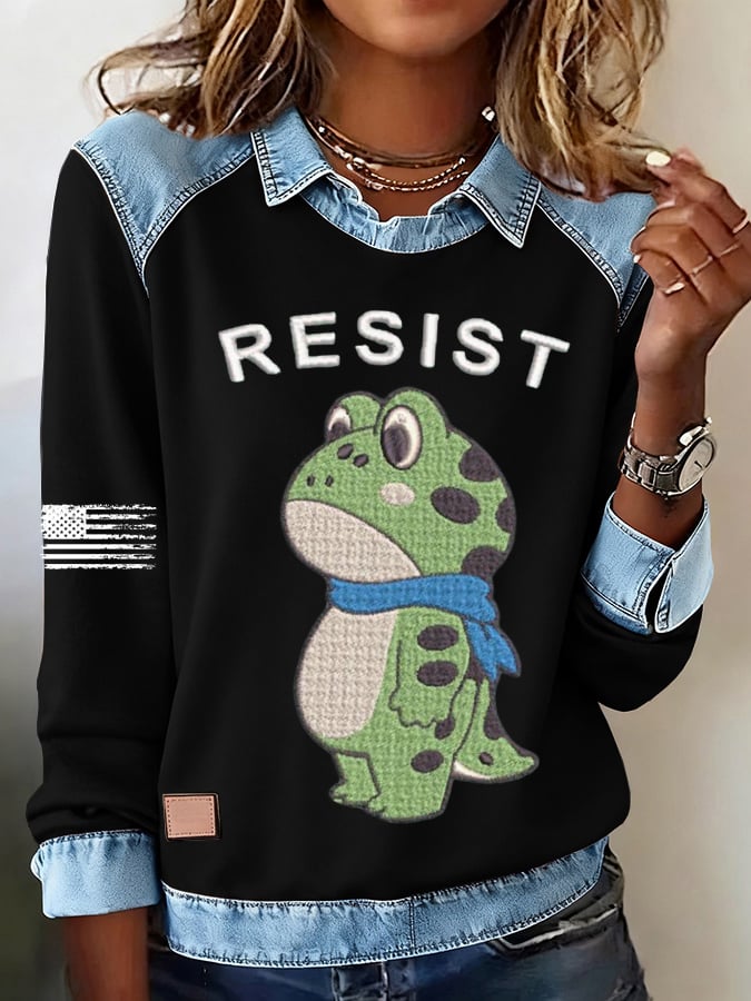🔥Buy 3 Get 15% Off🔥Women's Frog Revolt Print Sweatshirt