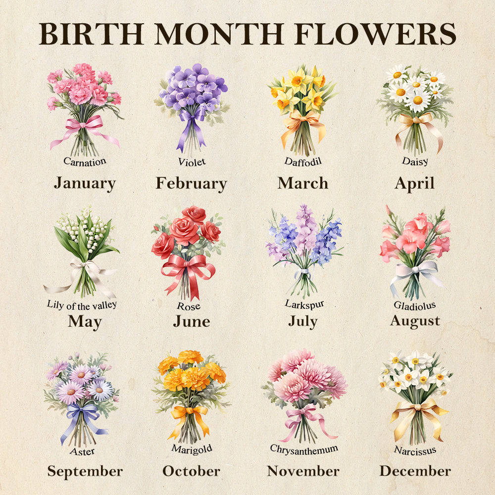 ⭐️Birth Month Flower Bouquet Customized LED Light