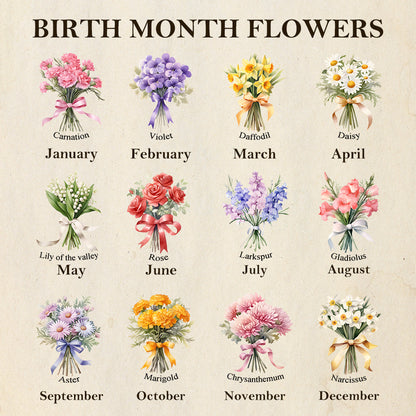⭐️Birth Month Flower Bouquet Customized LED Light