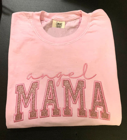 Angel MAMA Glitter Embroidered Shirt/Sweater-Gift For MAMA