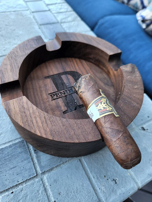 Personalized Name Walnut Cigar Ash Tray