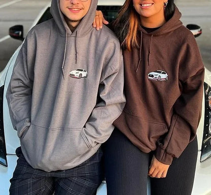 Custom Car Embroidered Crewneck & Hoodies – The Perfect Gift for Dad or Husband!