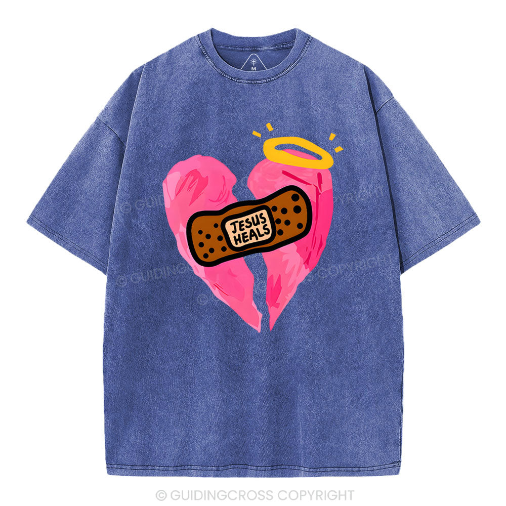 Jesus Heals Christian Washed T-Shirt
