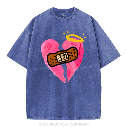 Jesus Heals Christian Washed T-Shirt
