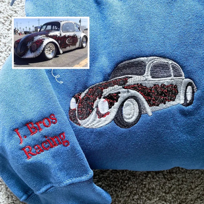 Custom Car/Motorcycle Embroidered Hoodie Tee Sweatshirt