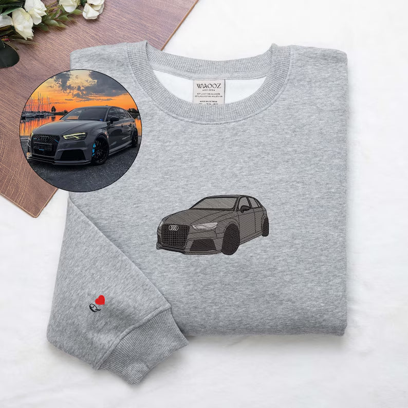 Customized Car Embroidered Sweatshirt